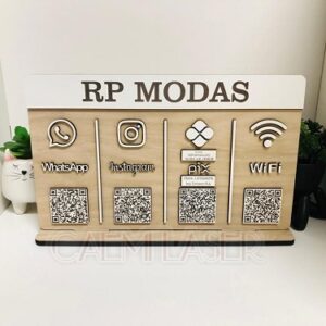 PLACA QR REDES SOCIAIS